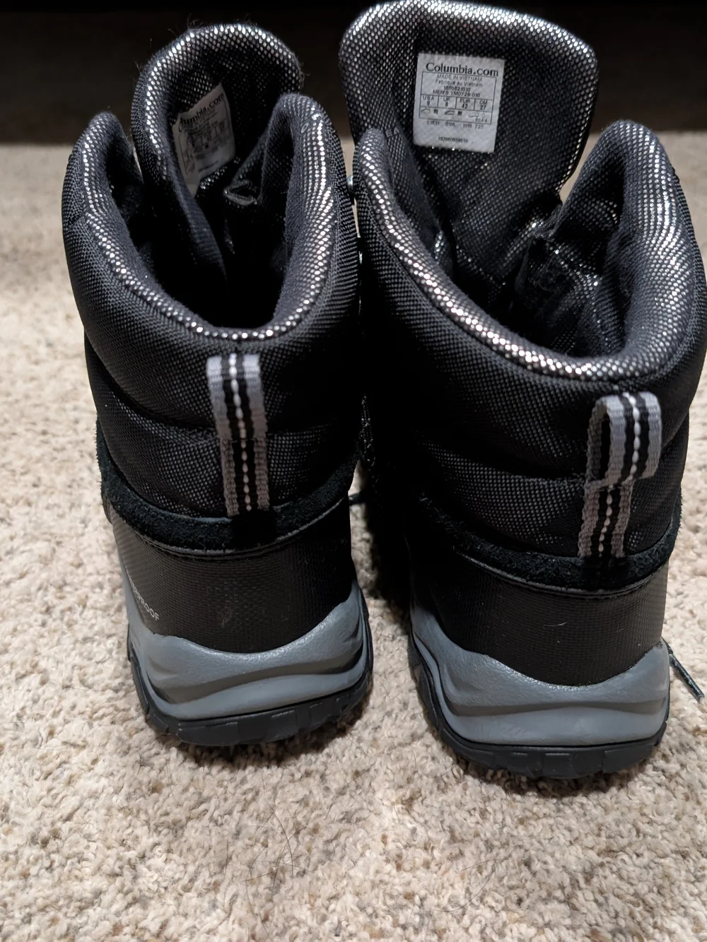 Columbia Men’s Waterproof Black Hiking Boots